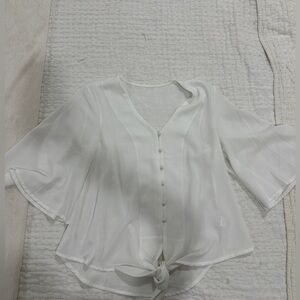 White Button Down Blouse